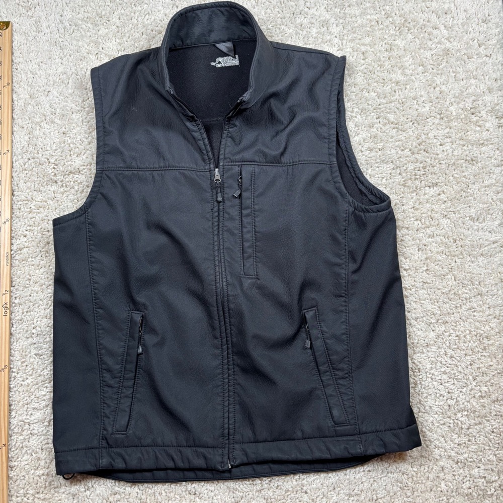 Berne Endurance Softshell Vest‎ Mens Large Black Excellent Fleece Lined